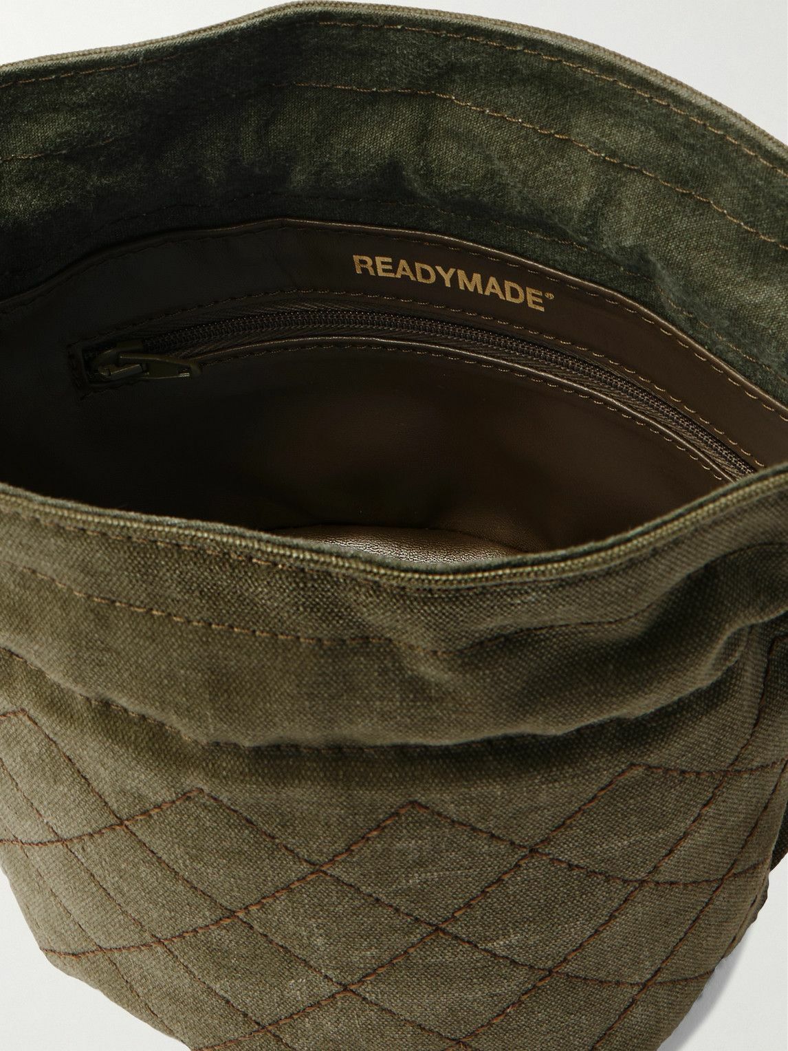 READYMADE - Embroidered Embellished Cotton-Canvas Messenger Bag