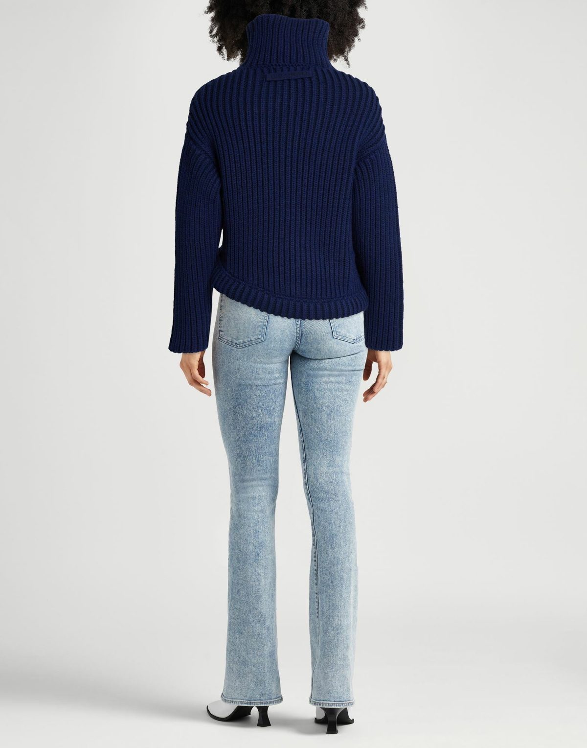 Victoria Beckham Womens Turtleneck in Navy