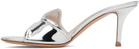 Gianvito Rossi Silver Lucrezia 70 Mules