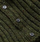 Thom Browne - Slim-Fit Striped Cable-Knit Wool and Mohair-Blend Sweater - Green