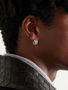 Bottega Veneta - Intrecciato Small Sterling Silver Earrings