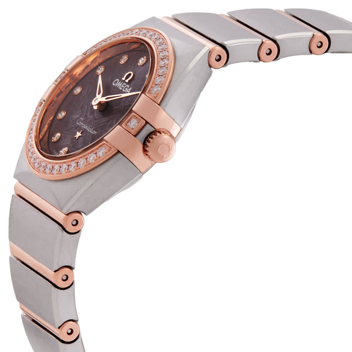 Omega Constellation Quartz Diamond Purple Dial Ladies Watch 13125256099001