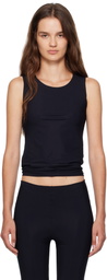 Jil Sander Black Round Neck Sleeveless Tank Top