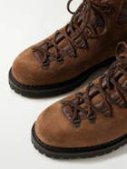 Yuketen - Vettore Leather-Trimmed Suede Boots - Brown