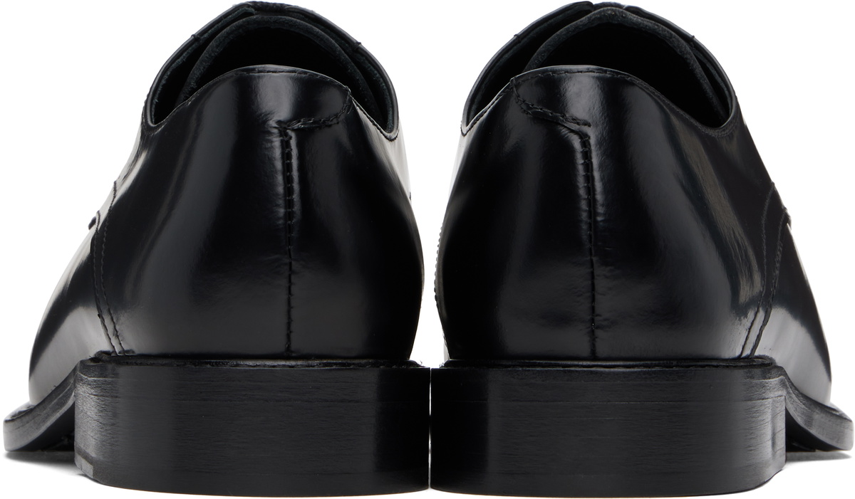 Stefan Cooke Black Slashed Square Toe Derbys