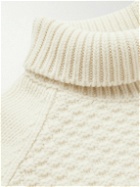 Nili Lotan - Yakov Honeycomb-Knit Wool Rollneck Sweater - Neutrals
