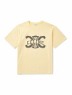 CELINE - Logo-Print Cotton-Jersey T-Shirt - Yellow