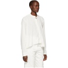 Lemaire White Crepe Twisted Shirt