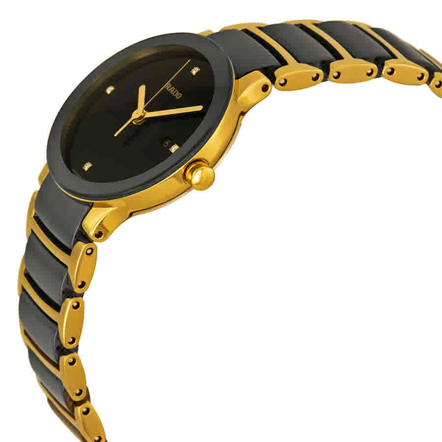 Rado R30930712 Rado Centrix Jubile Black Dial Two-tone Ladies Watch R30930712 Rado