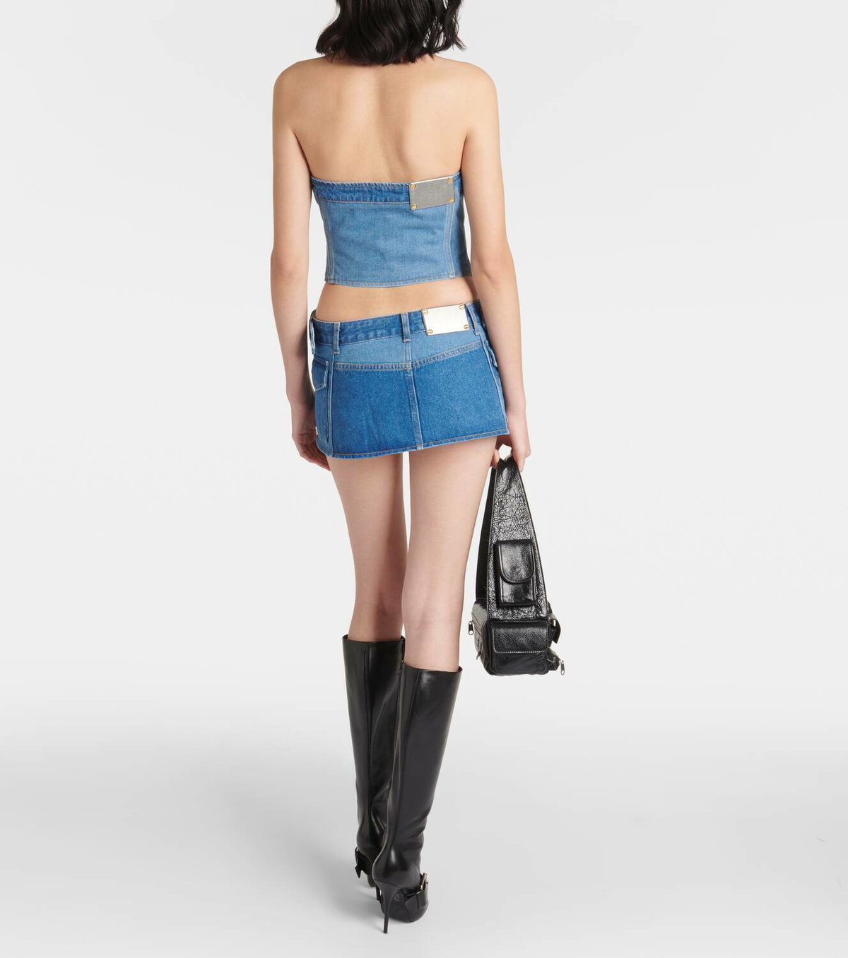 Dion Lee Toolbelt denim miniskirt