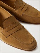 Edward Green - Padstow Suede Loafers - Brown