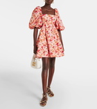 Zimmermann Lightburst floral cutout linen minidress