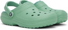 Crocs Green Classic Lined Clogs