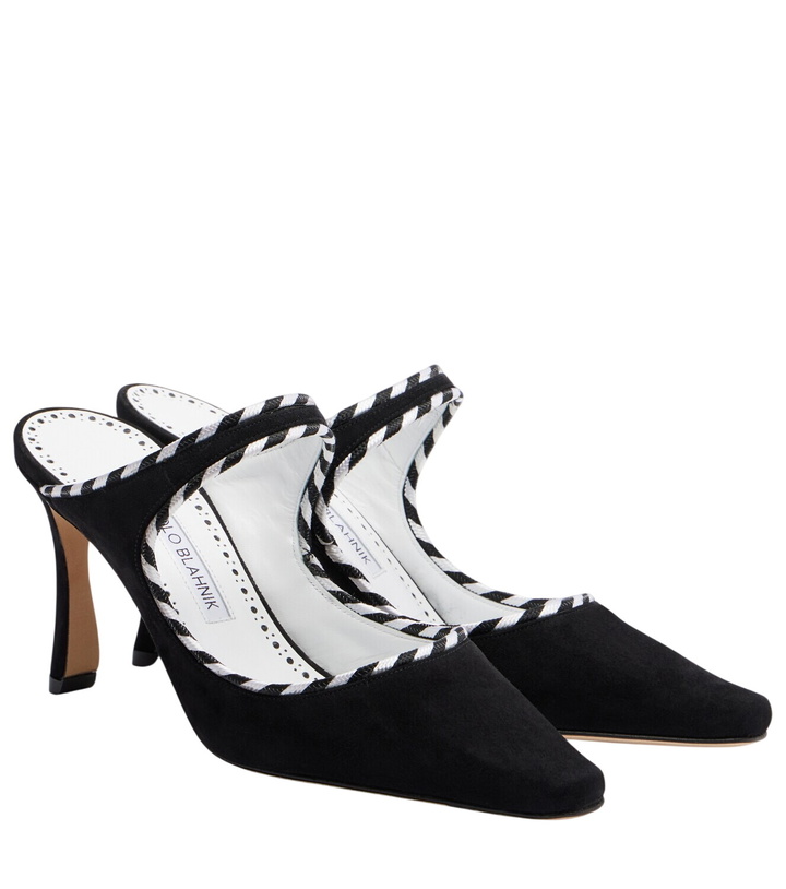 Photo: Manolo Blahnik Pura suede mules