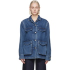 Toteme Blue Denim Army Jacket