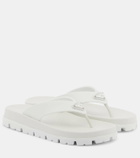 Prada Leather-trimmed thong sandals