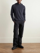 Kjus - Inverness Eco-Coffee Cotton-Blend Jersey Half-Zip Hoodie - Blue