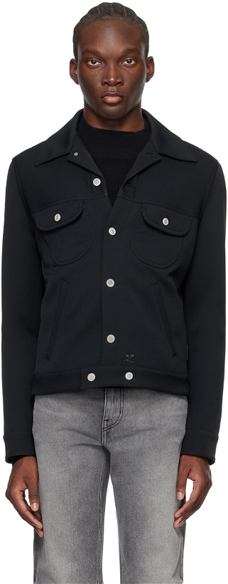 Photo: Courrèges Black Spread Collar Jacket