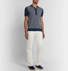 Orlebar Brown - Rushton Slim-Fit Intarsia Cotton Polo Shirt - Blue