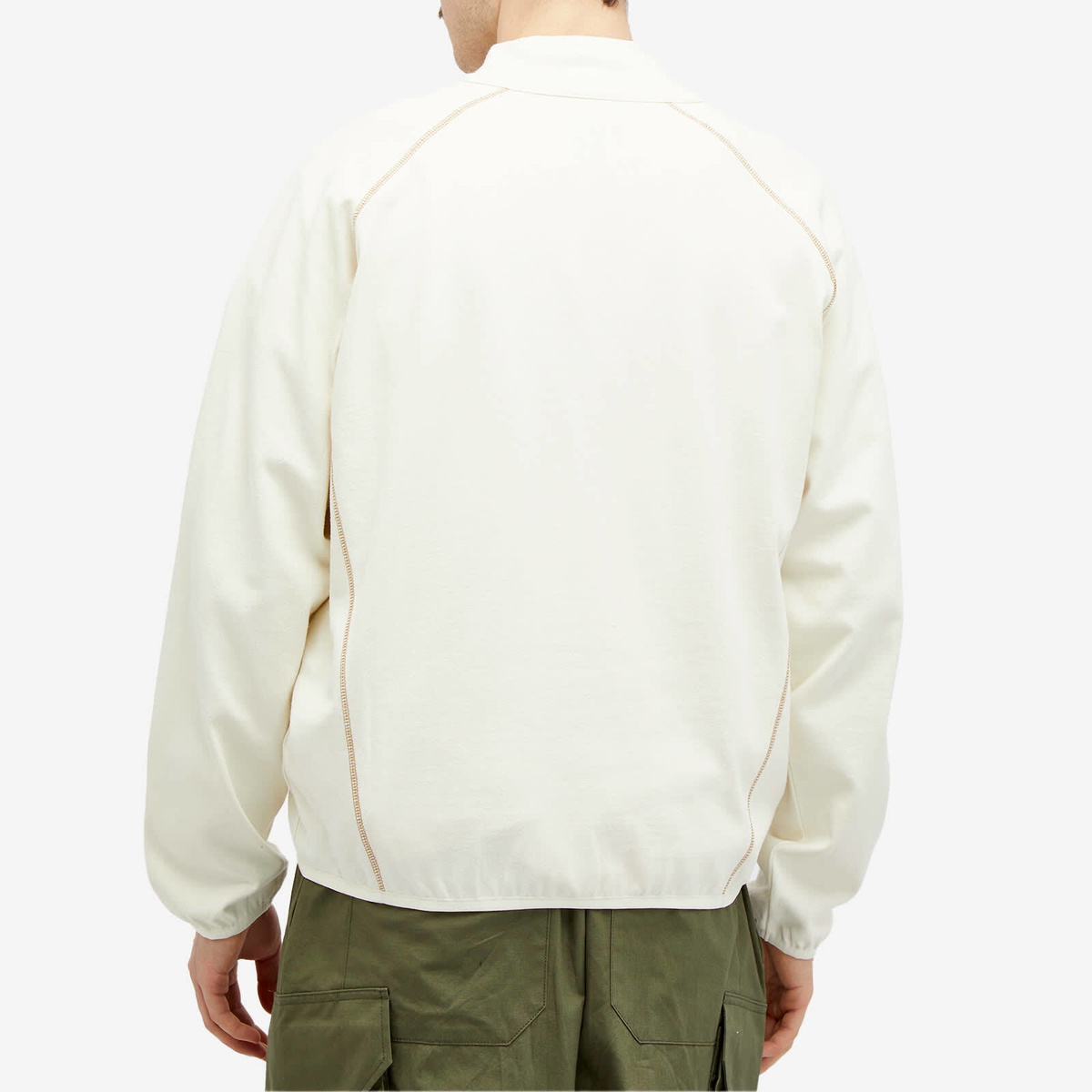 ROA Men's Jersey Half Zip Sweat in Ecru ROA