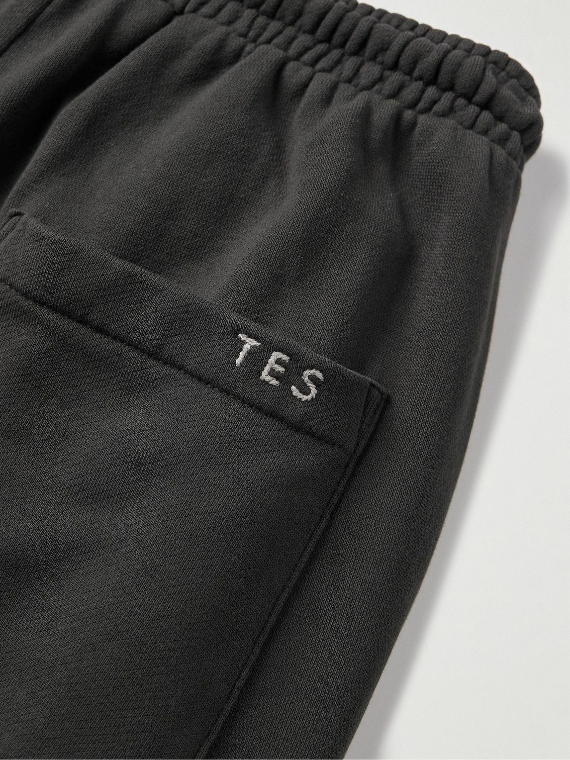 The Elder Statesman - Daily Wide-Leg Cotton and Cashmere-Blend Jersey Sweatpants - Gray