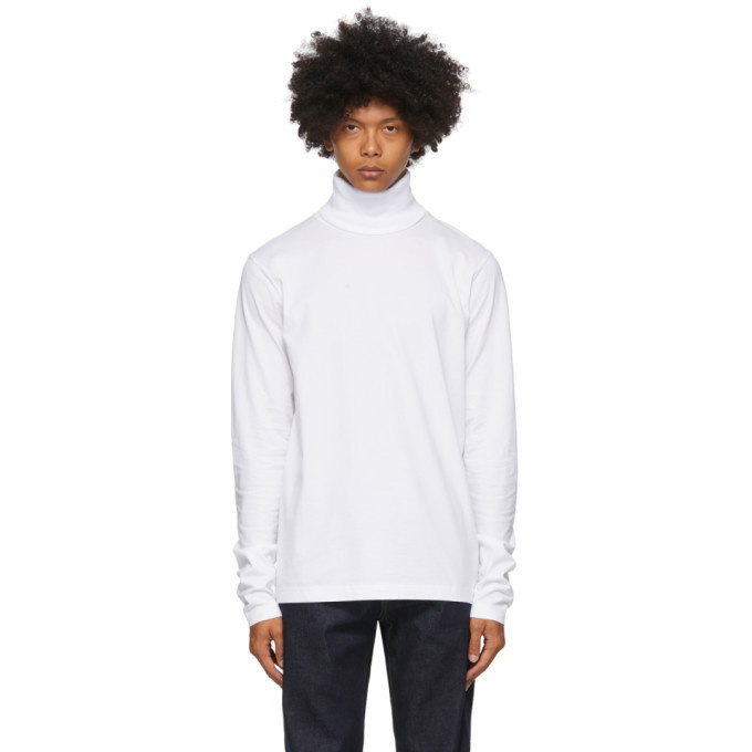 Photo: Acne Studios White Jersey Roll Turtleneck