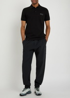 Moncler Logo-print Cotton Polo Shirt Black