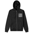 Brain Dead Jiblets Zip Up Hoody in Black