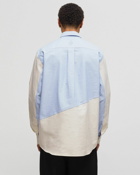 Jw Anderson Classic Fit Patchwork Shirt Blue - Mens - Longsleeves