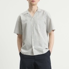 Foret Men's Peer Seersucker Vacation Shirt in Light Blue Stripe