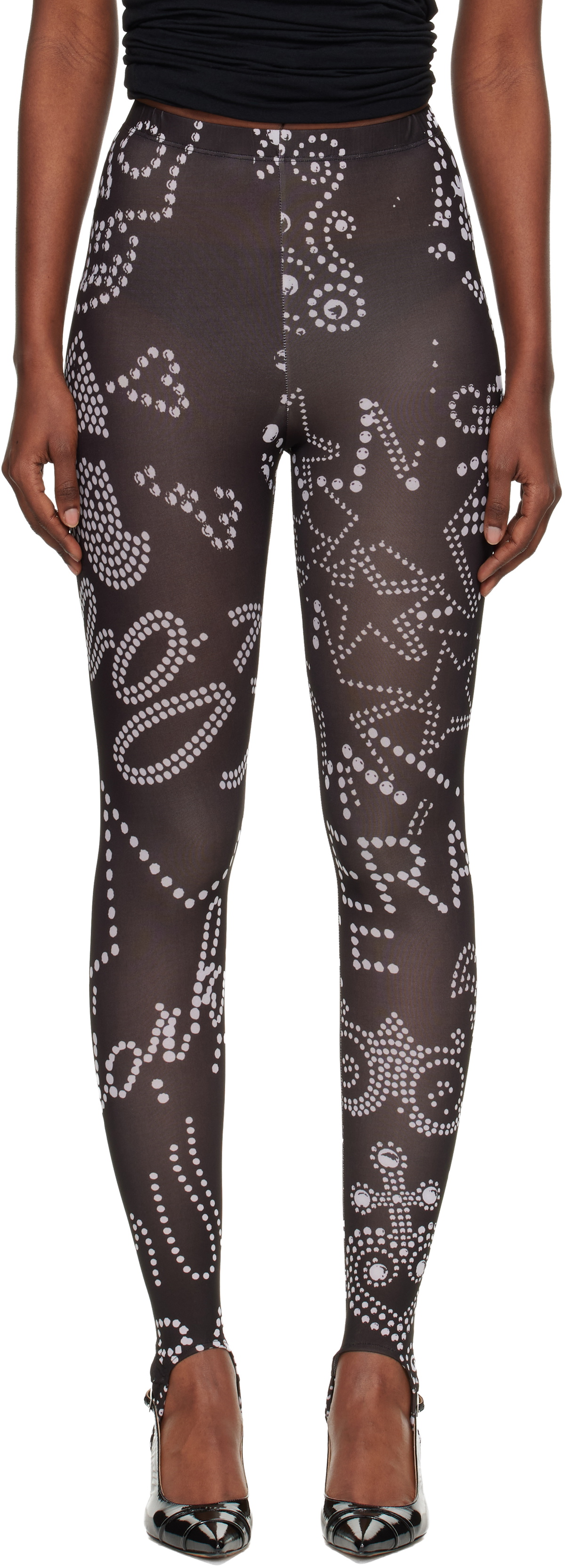 VAQUERA Black Rhinestuds Leggings