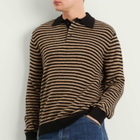 Carter Young Men's Stripe Leigh Polo in Black/Stripe