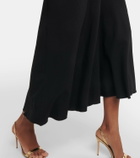 Victoria Beckham Asymmetric wool-blend crêpe maxi dress