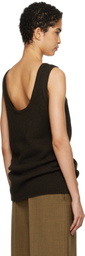 Carven Brown Knit Tank Top