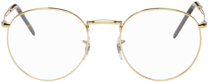 Photo: Ray-Ban Gold New Round Glasses