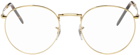 Ray-Ban Gold New Round Glasses