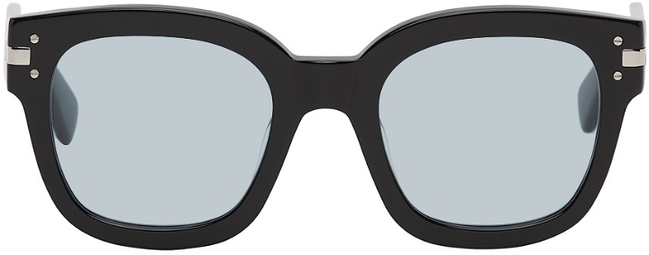 Photo: AMIRI Black & Blue Classic Logo Sunglasses