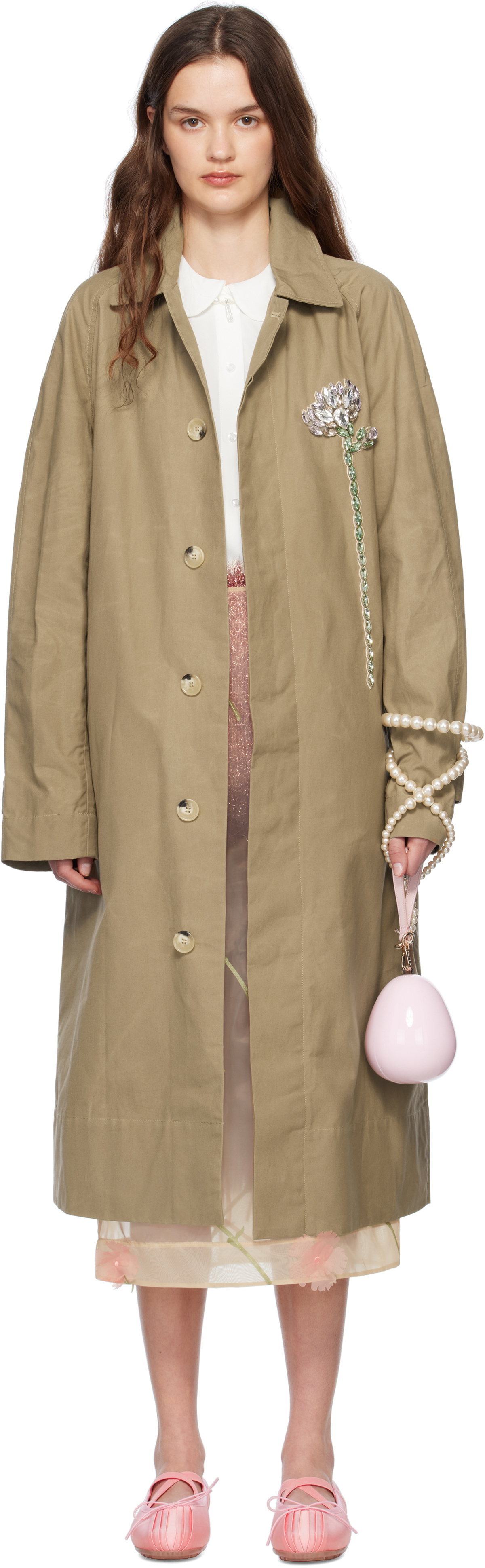 simone rocha/刺繍コート MONCLER SIMONE ROCHA 刺繍 コート 49万 シモーネロシャ