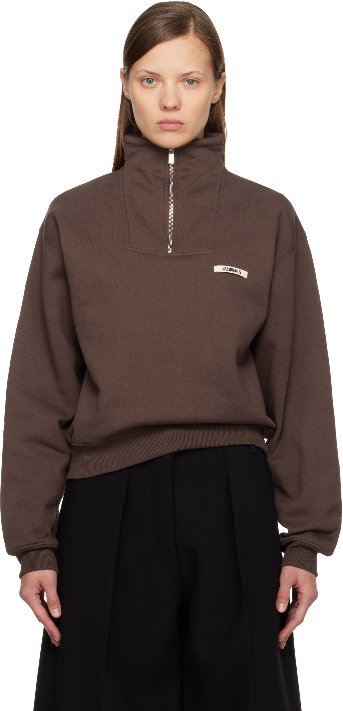 JACQUEMUS Brown 'Le Camionneur Gros Grain' Sweatshirt