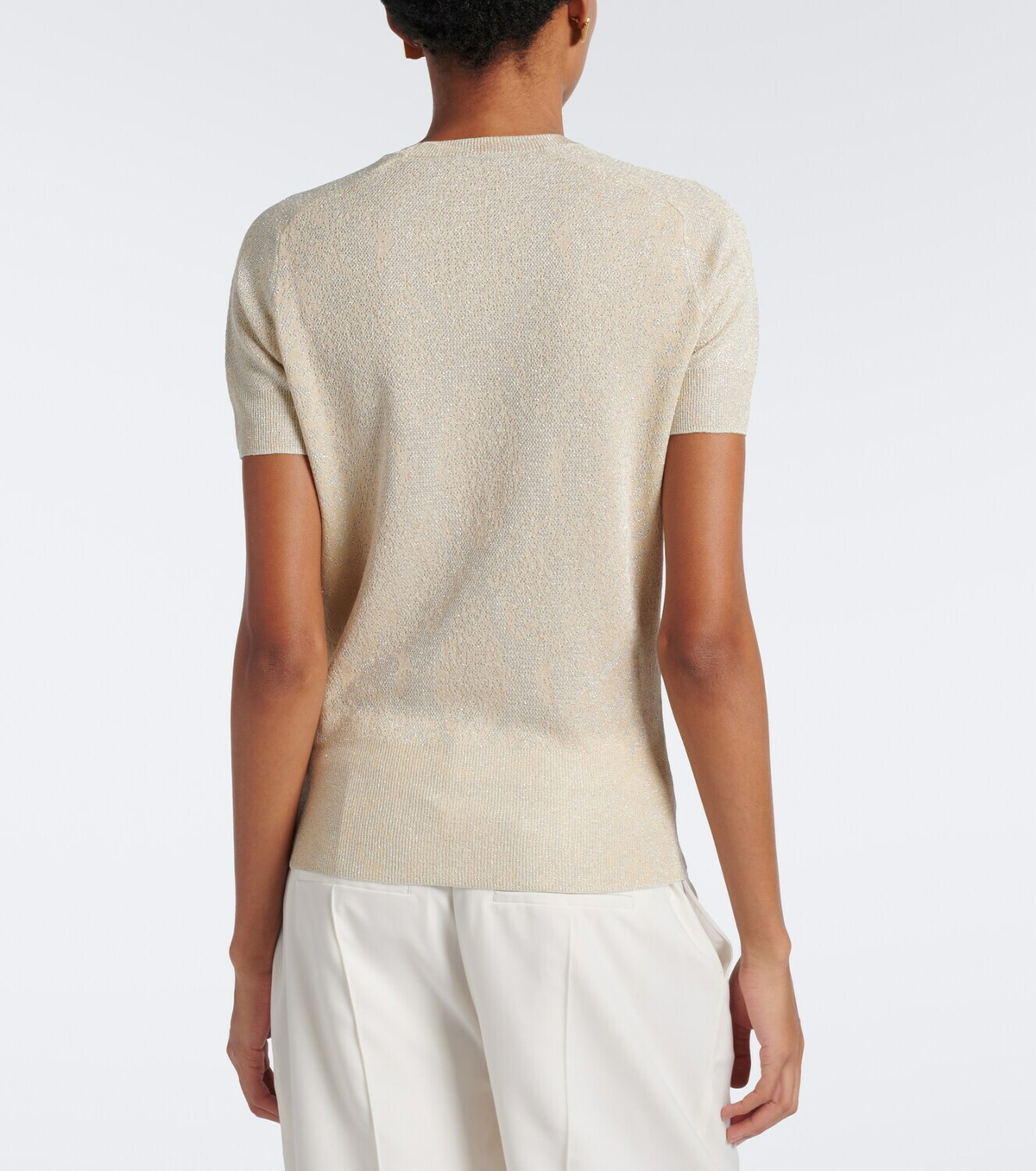 Joseph Char snake-print Lurex® jacquard top