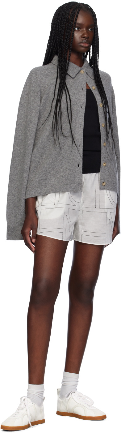 TOTEME Gray Raglan-Sleeve Cardigan