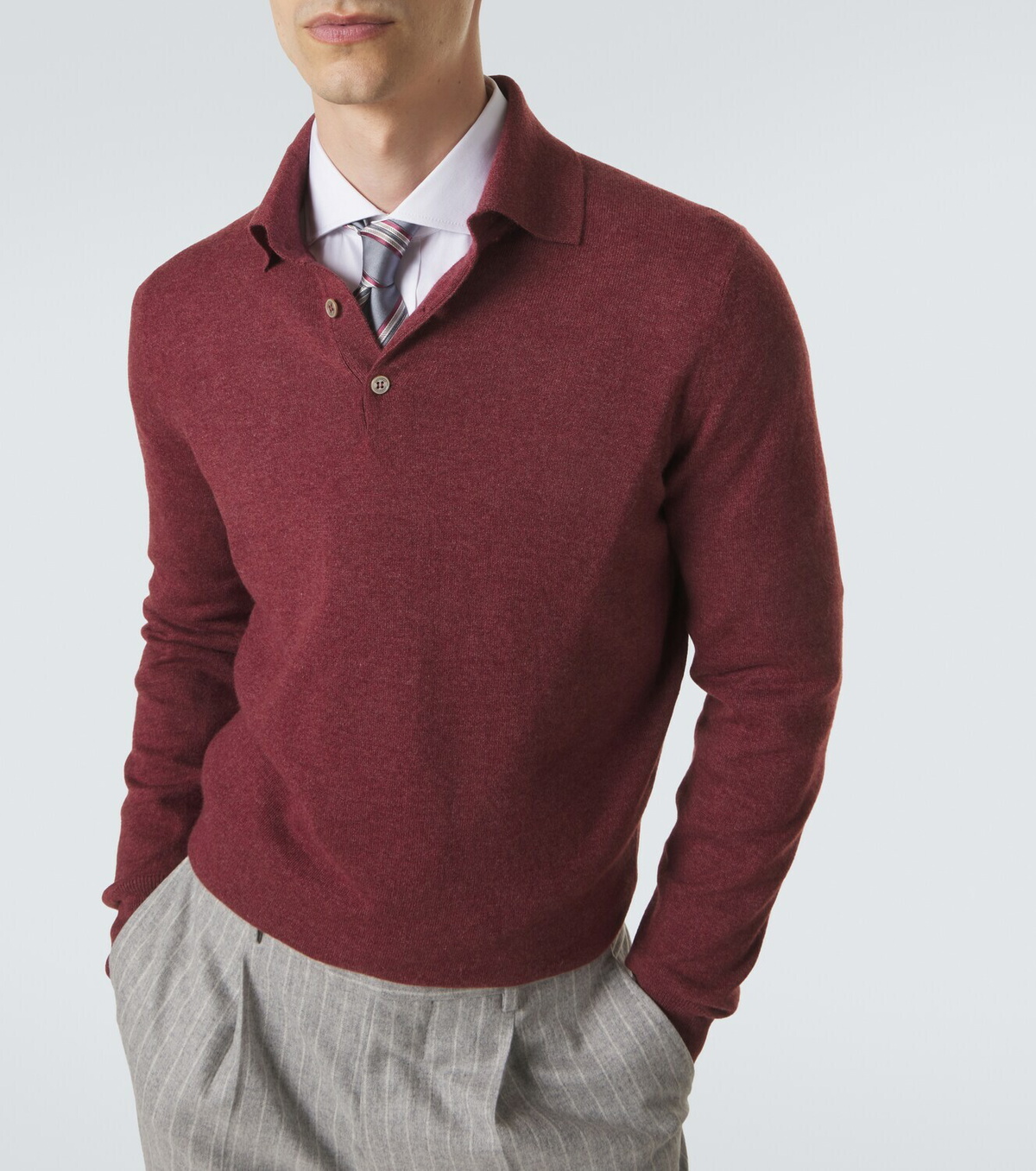 Brunello Cucinelli Cashmere polo sweater