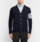 Thom Browne - Striped Wool Cardigan - Men - Navy