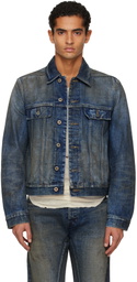 Rick Owens DRKSHDW Blue Concordians Trucker Denim Jacket