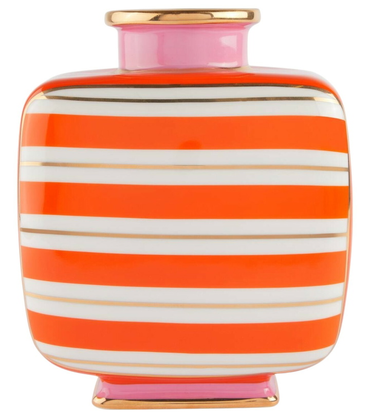 Photo: Jonathan Adler Portofino striped porcelain vase