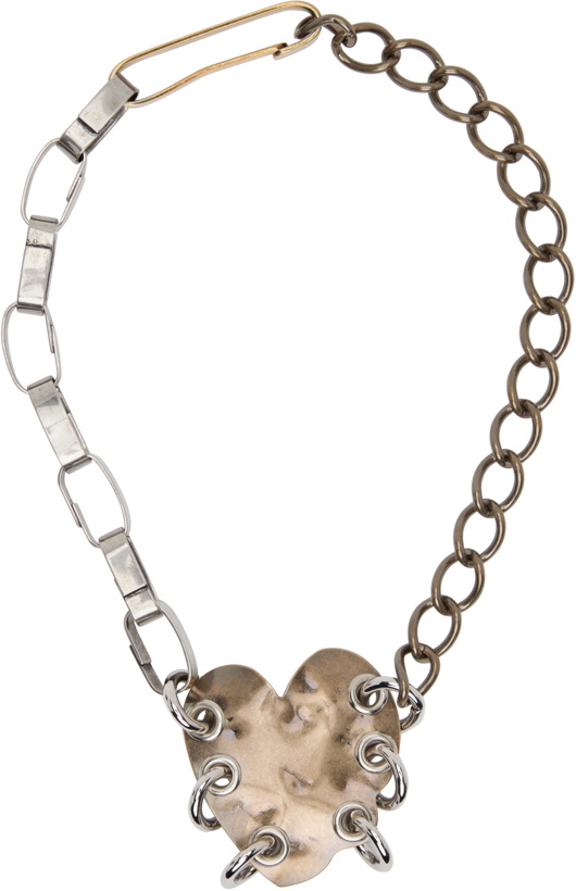 Photo: Marni Silver & Gold Heart Necklace
