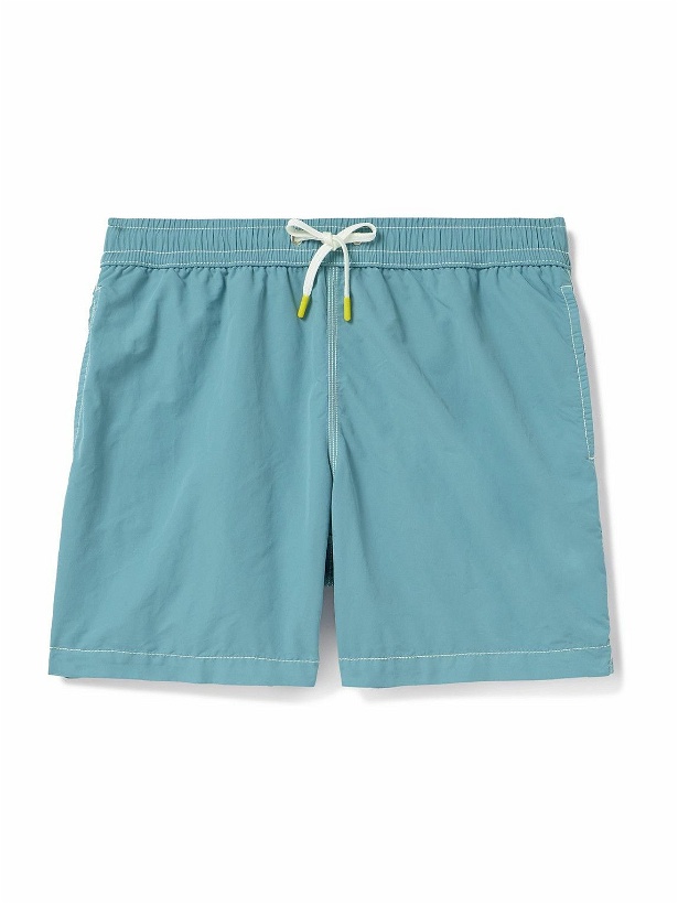 Photo: Hartford - Straight-Leg Mid-Length Swim Shorts - Blue
