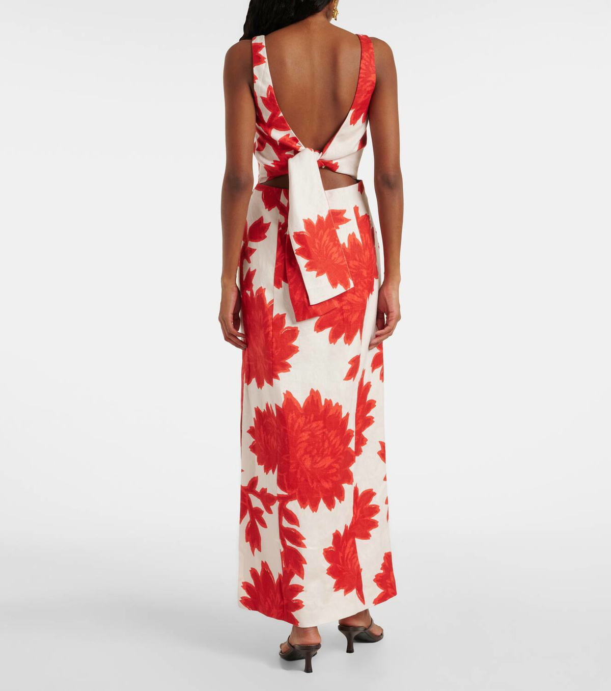 knee length dresses for ladies Paradiso Balconette Midi Dress | Blue Blossom Blues