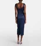 Rebecca Vallance Ayla embellished satin cocktail dress
