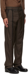 Edward Cuming SSENSE Exclusive Brown Peek-A-Boo Trousers